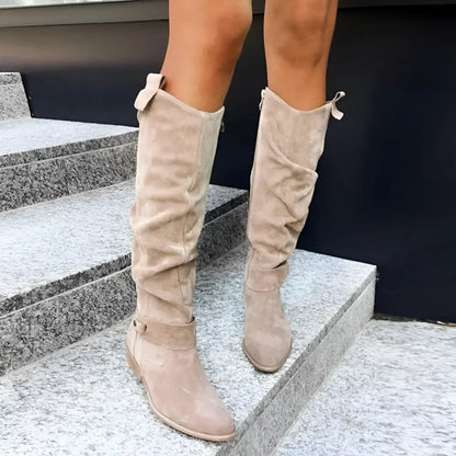 Jovita | Luxury suede knee length boots