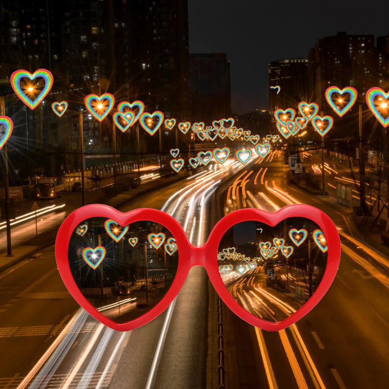 1+1 FREE See the World Through Hearts - Unique Bokeh Glasses for Magical Light Shows