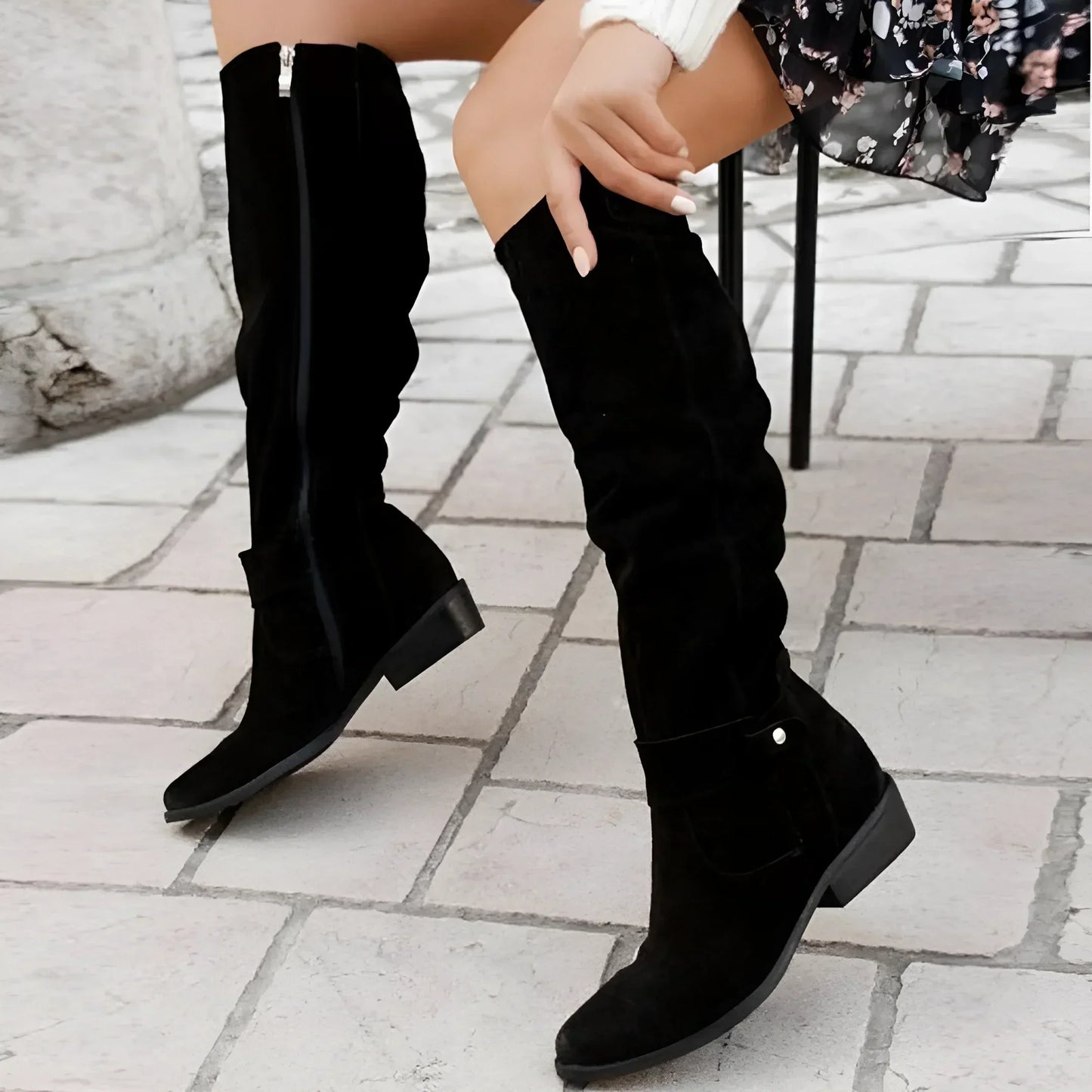 Jovita | Luxury suede knee length boots