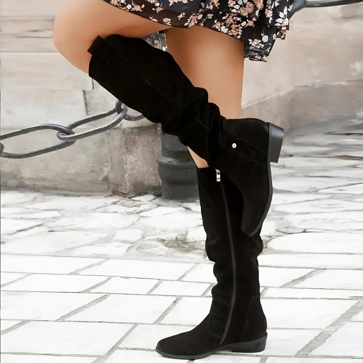 Jovita | Luxury suede knee length boots