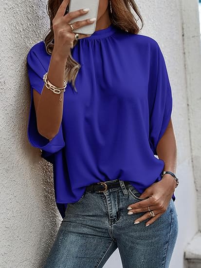 Jordyn - elegant loose top with batwing sleeves