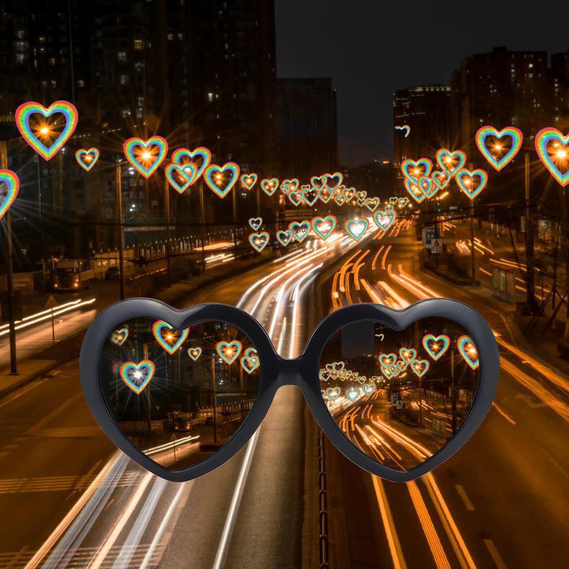 1+1 FREE See the World Through Hearts - Unique Bokeh Glasses for Magical Light Shows