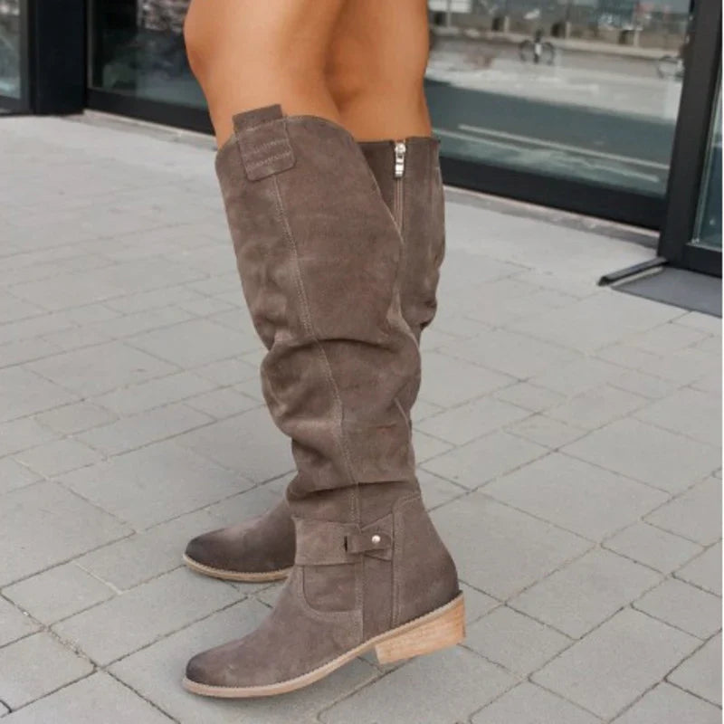 Jovita | Luxury suede knee length boots